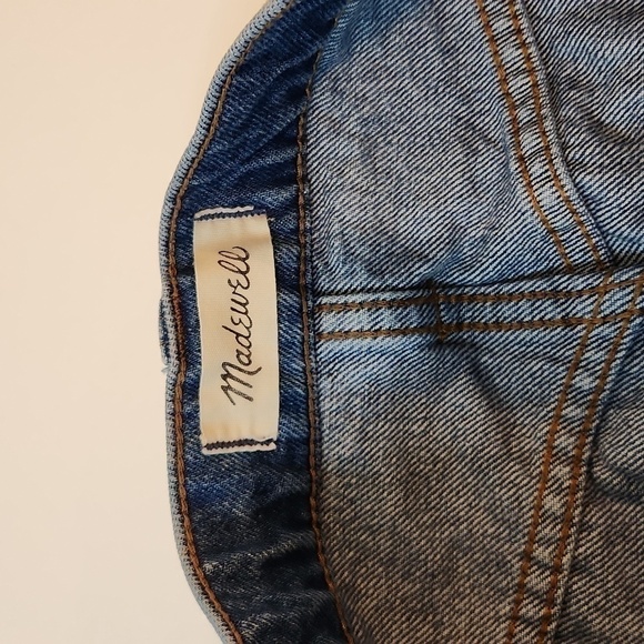 Madewell Stretch Denim A-Line Skirt Button Up Women's Sz 27 EUC NICE! - Picture 8 of 10